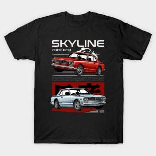 Iconic Skyline 2000 GTR Car T-Shirt